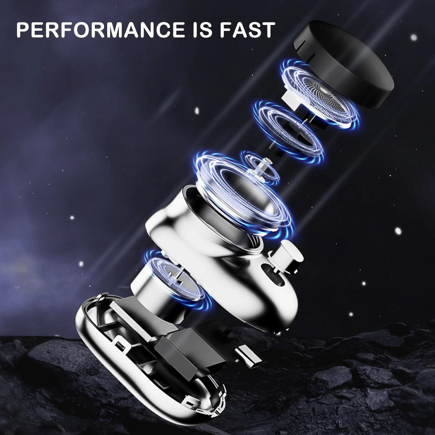 Mini Shaver 3 Blades Portable Electric Shaver Type-c Fast Charging