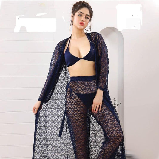 Comfortable Fishnet - Lightweight Blue Net Fabric (1 Pcs)