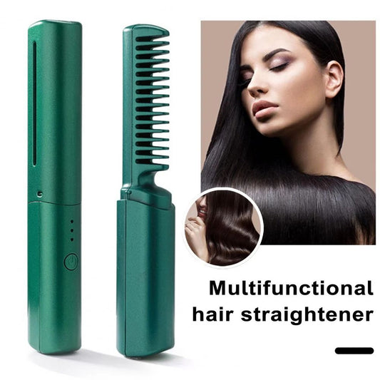 Cordless Comb Hair Straightener Brush Anti Scald.