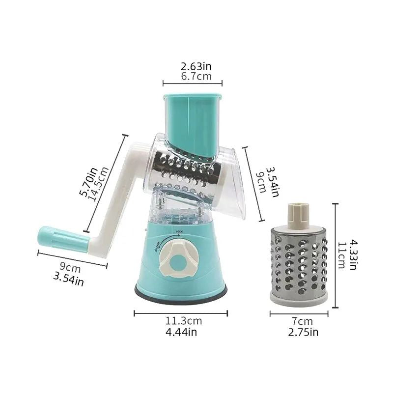 3-in-1 Drum Vegetable Cutter & Grater